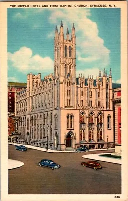  Postcard The Mizpah Hotel & First Baptist Church Syracuse NY New York     G-484 • $22.79