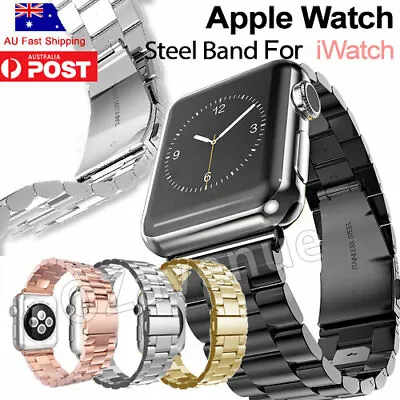$14.85 • Buy Stainless Steel IWatch Band Metal Strap For Apple Watch Series 7 6 5 4 3 2 1 SE