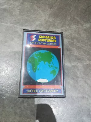 Acorn Electron World Geography Cassette Tape By Superior Software • £7.99