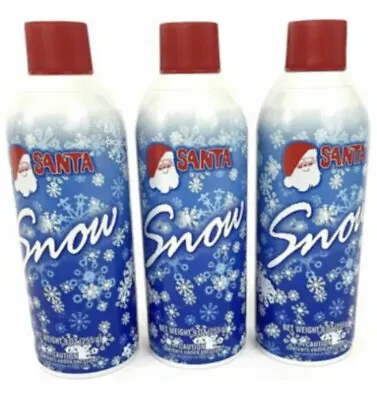 $15.99 • Buy Santa Snow Christmas Flocking Spray 9oz Cans For Windows Trees Crafts X3 Cans