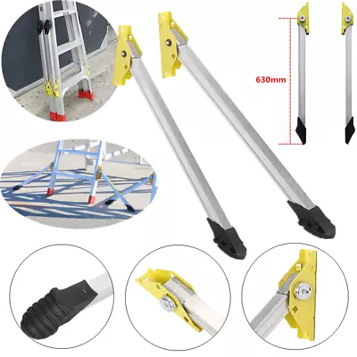 1Pair Ladder Stabilizer Ladder Safety Legs With Anti Slip Rubber Feet 200kg Load • £43.99