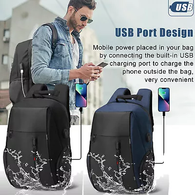 $23.96 • Buy Travel Laptop Backpack Anti Theft Business Laptop Backpack W/ USB Charging Port