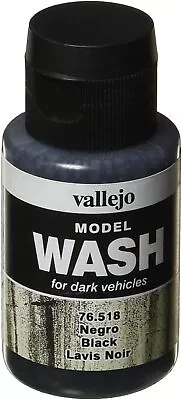 Vallejo Model Color 35 Ml Wash Paints - Black • £12.09