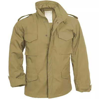 Surplus M65 Jacket Combat Winter Army Classic Parka Liner Casual Mens Coat Beige • $188.05