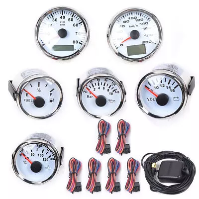 6 Gauge Set GPS Speedometer Tachometer Waterproof For Car Marine Boat Truck NEW • $135