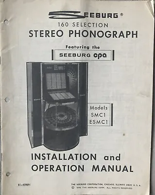 Seeburg SMC1/ ESMC1 Jukebox Manual • $25