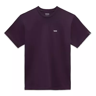 VANS - Mens Left Chest Logo T-Shirt - Blackberry Wine - Casual Short Sleeve Top • £21