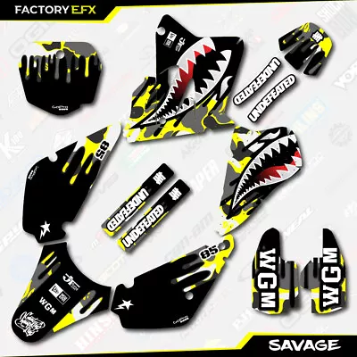 $49.99 • Buy Gray Yellow Savage Racing Graphics Kit Fits 01-21 Suzuki RM85 RM 85 Racing Decal