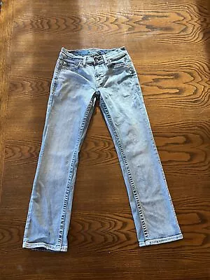 BKE Buckle Jeans Mens 27x34 Blue Denim Aiden Light Wash Stretch Bootcut Pants • $30