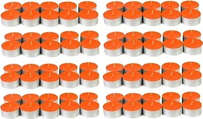 Smokeless Scented Paraffin Wax Orange Tea Light Floating Candles Set Of 80 • $28.47