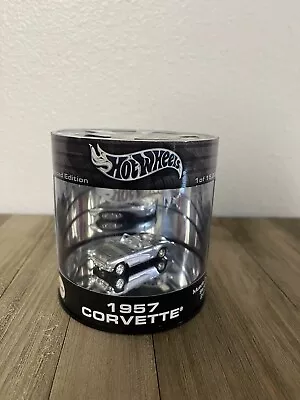 HOT WHEELS 1957 Corvette Silver 100% Black Box Oil Can Muscle Car 1/15000 *NEW * • $5.50