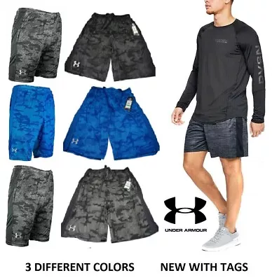 Camouflage Men Under Armour Gym Loose HeatGear Athletic Logo Shorts M L XL XXL • $17.89