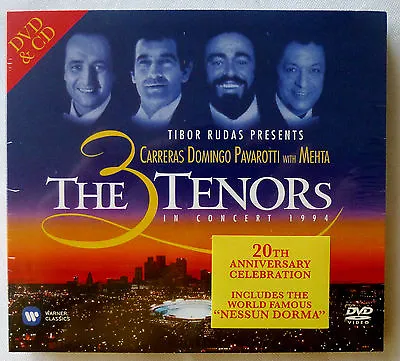 THE 3 TENORS IN CONCERT 1994 DVD/CD Carrera Domingo Pavarotti 20th Anniversary • $8.95