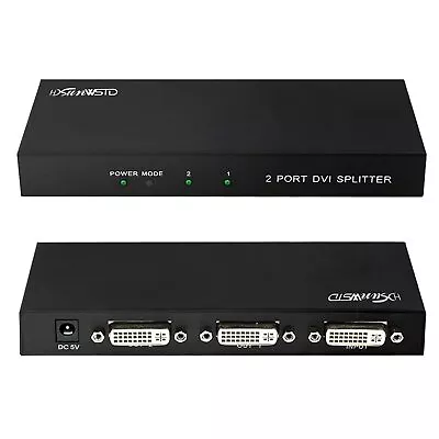 DVI Splitter 1x2 1In 2 Out DVI Switchers Video Splitter HD 1080P With US Pow… • $31.99