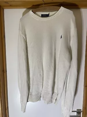 Vintage Polo Ralph Lauren Sweatshirt-White • £30