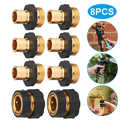 3/4  Garden Hose Quick Connect Water Hose Fit Female Male Connector Set Fitting • $11.98