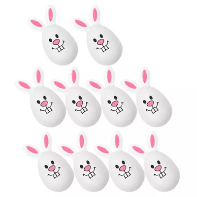  10pcs Easter Eggs Bunny Shape Eggs Plastic Egg Playthings Fillable Plastic • £7.49