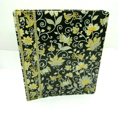 Vera Bradley Notebook 3 Ring Binder Yellow Birds Paisley Black • $25.50