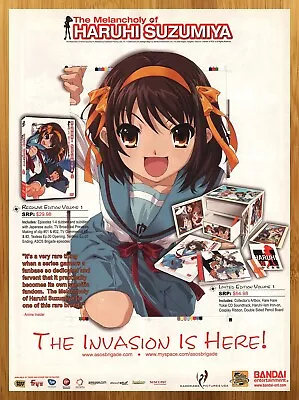 2006 The Melancholy Of Haruhi Suzumiya Print Ad/Poster Manga Anime DVD Promo Art • $14.99