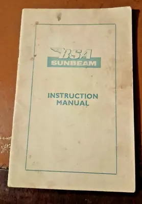 Vintage Genuine BSA Sunbeam Scooter Instruction Manual James Vespa Lambretta • $31.57