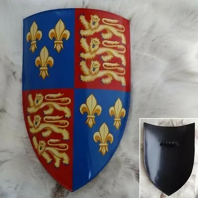 Medieval Warrior Steel House Plantagenet Kings Crest Shield Three Lion • $162.15