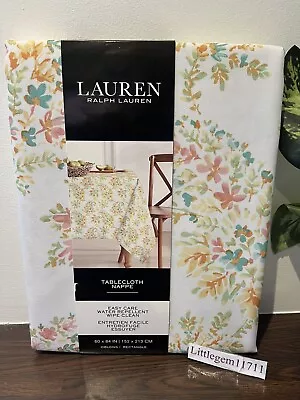 Ralph Lauren Spring Floral Tablecloth SEATS 6-8 EASY CARE 152 X 213 Cm OBLONG • £22