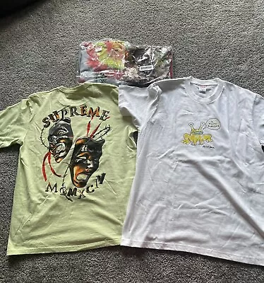 Lot Of 4 Supreme Shirts Daniel Johnston Tie Dye DEADSTOCK NWT Streetwear Palace • $120