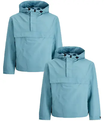 Jack & Jones Jacket Mens Anorak Rain Jacket Pullover Drawcord Jacket Casual • £19.99