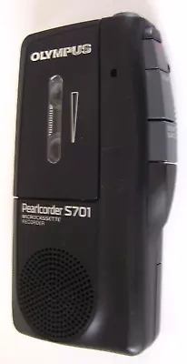 Olympus Pearlcorder S701 Black MicroCassette Handheld Voice Recorder/Dictaphone • £6.99