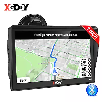 XGODY 9'' Truck GPS Navigation LGV Lorry HGV Sat Nav Free AU Map Bluetooth AV-IN • $130.99