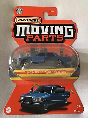 Matchbox Moving Parts 1980 Mercedes-Benz 450 SEL In Blue | 1/64 Scale (15/50) • $7.75