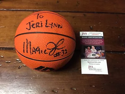 **SIGNED** Magic Johnson Mini Basketball ** JSA COA ** • $150