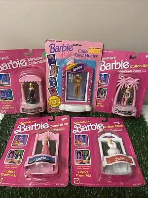 Lot Of 5 Vintage 1990 & 1991 Miniature Barbie Collectibles Toys In Box • $39.95