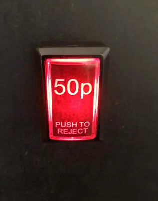 50p Mame Arcade Machine Illuminated Insert Coin Credit Button Raspberry Pi -  UK • £7.95