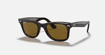 RayBan Original Wayfarer Tortoise/Brown Polarized 50 Mm Sunglasses RB2140 902/57 • $140.06