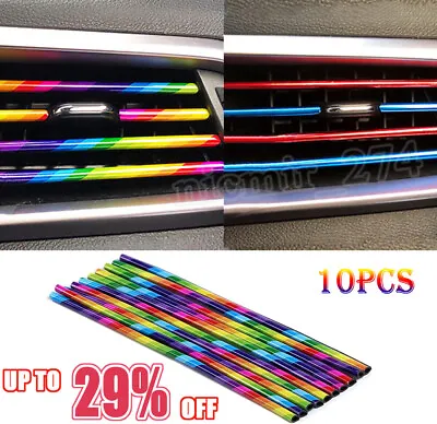 £2.83 • Buy Colorful Car Auto Accessories Air Conditioner Air Outlet Decoration Strip Cover