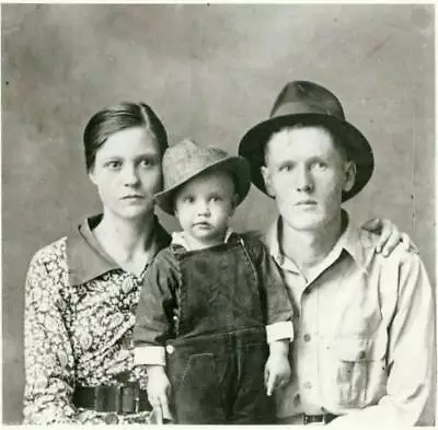 Elvis Presley And His Parents Gladys And Vernon In 1937. • $6.89