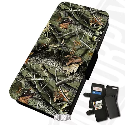 £9.75 • Buy Printed Faux Leather Flip Phone Case For IPhone - Real-Tree-Camouflage
