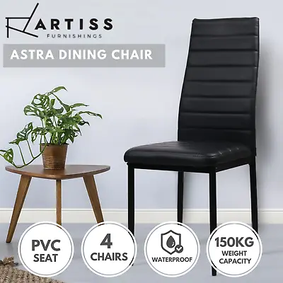 $160.60 • Buy Artiss Dining Chairs 4 Set Kitchen Room Upholstered PVC Leather Waterproof