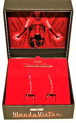 Marvel Wanda Vision Scarlet Witch Mask Sterling Silver Earrings New NOS Box .925 • $44.99