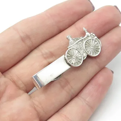 925 Sterling Silver Vintage Carriage Tie Clip • $68.99