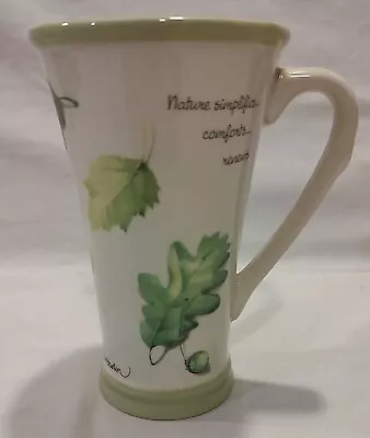 Marjolein Bastin - Tall - Mug Leaves Nature's Sketchbook Hallmark - 10 Oz.- EUC • $13