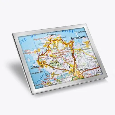 £14.99 • Buy Glass Placemat 20x25 Cm - Lannion Cote De Granit Rose France Map  #45511