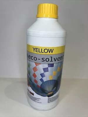 Compatible Bulk Eco Solvent Ink For Roland Mutoh Eco Sol Max Yellow 1 Liter • $38.99