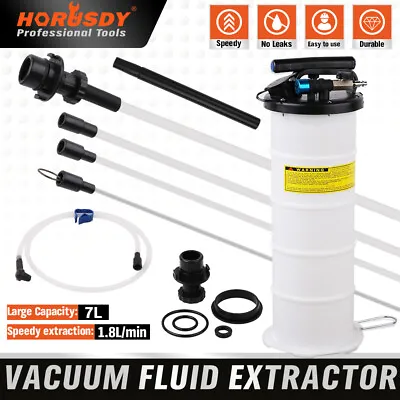 $85.99 • Buy HORUSDY 7L Manual & Pneumatic Oil Extractor Waste Fluid Transfer Pump Suction