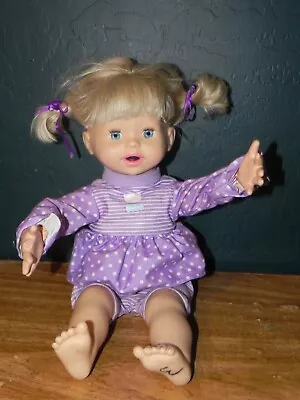 2006 Fisher Price Mattel LITTLE MOMMY BABY DOLL INTERACTIVE Purple Untested • $39.99