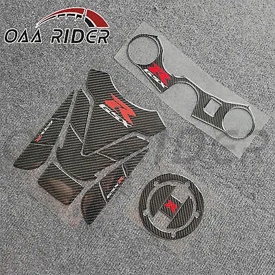 Carbon Fiber Tank Pad Cover Sticker Decal For Suzuki GSXR 1000 2007 2008 K7 K8 • $11.39