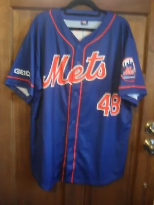 NY METS DeGROM #48 XL JERSEY - NEW - GEICO GIVEAWAY- POLYESTER • $9.99