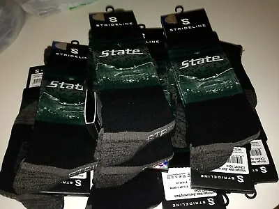 Strideline NCAA USA College Football Michigan State Spartans Socks Size 990 NEW! • $9.79