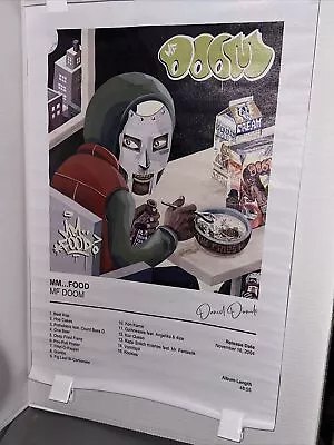 MF DOOM MM...FOOD? Album Cover Canvas Poster Doomsday Rapper 12x18 Unframed • $14